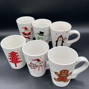 California Pantry Christmas Coffee Cups Set of 6